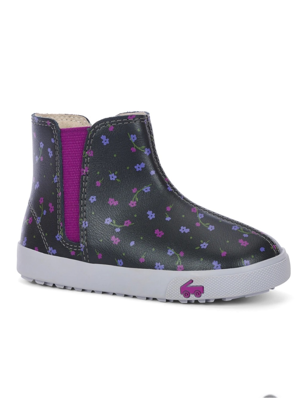 See Kai Run Keegan ll Black Floral Sneaker Boots